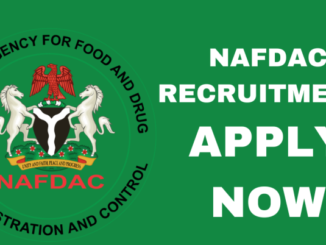 NAFDAC recruitment