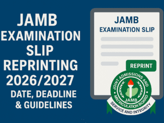 Reprint JAMB Registration Number and Exam Slip